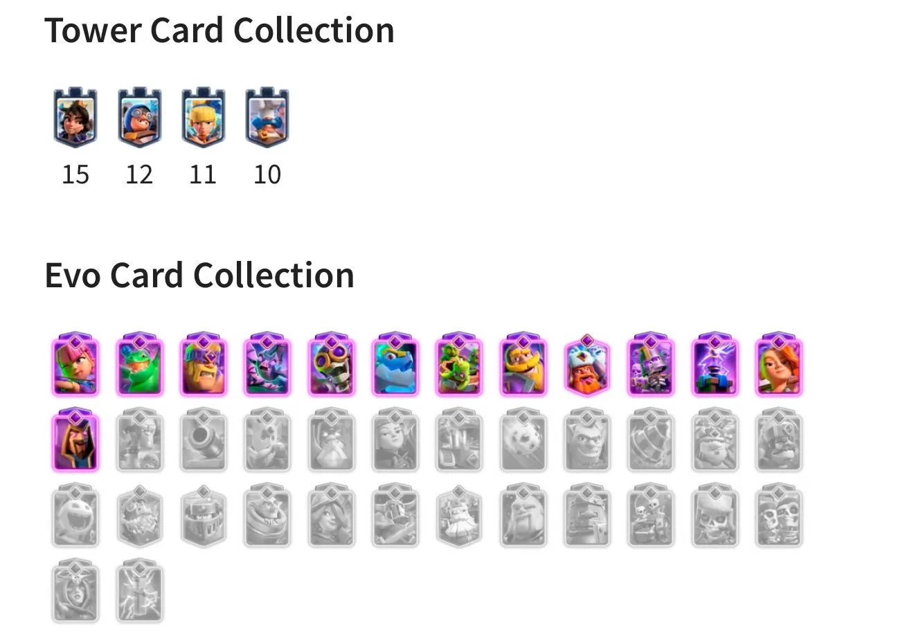 CR482 //LV55 10000 Trophies | Graveyard Deck | 12 Evolution Cards | 6 Shard Evo | 10 Level 15 Cards | 14 Level 14 Cards | Name Change Available