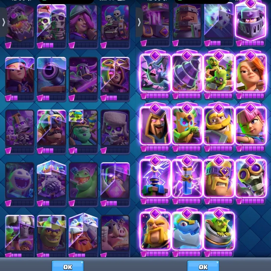 CR472 //9000 Trophies | Lv53 | MK9 AQ Bait Deck | 20 Shard Evo | 16 Evo | 5 Card Lv15 | 25 Card Lv14 | 64 Emotes | 9 Skin Tower | 3 Book of Book | 20 Wild Champion | 5181 Gems | 263,713 Gold