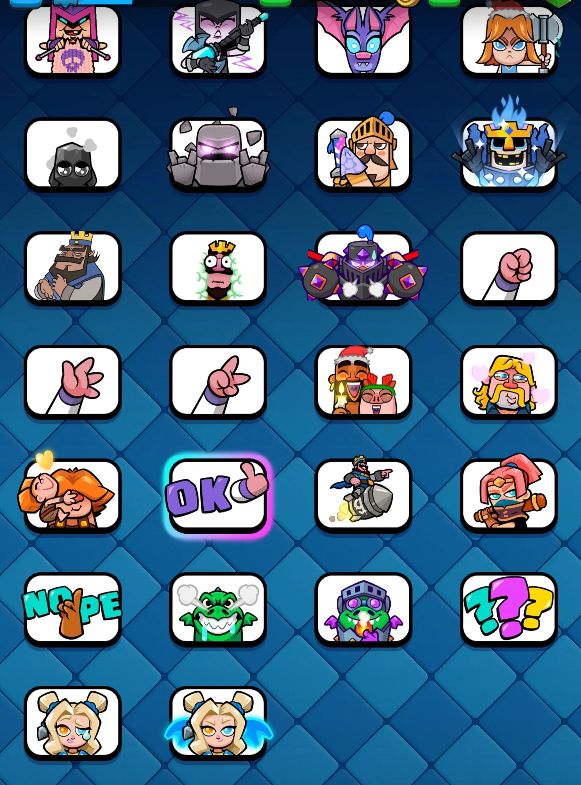 CR470 //RECONNECTING 9 Card Lv15, 31 Card Lv14, 130+ Emotes, 10 Tower Skins, Exclusive Royal Girdle Emote, Collectible Emotes, Rare Emotes