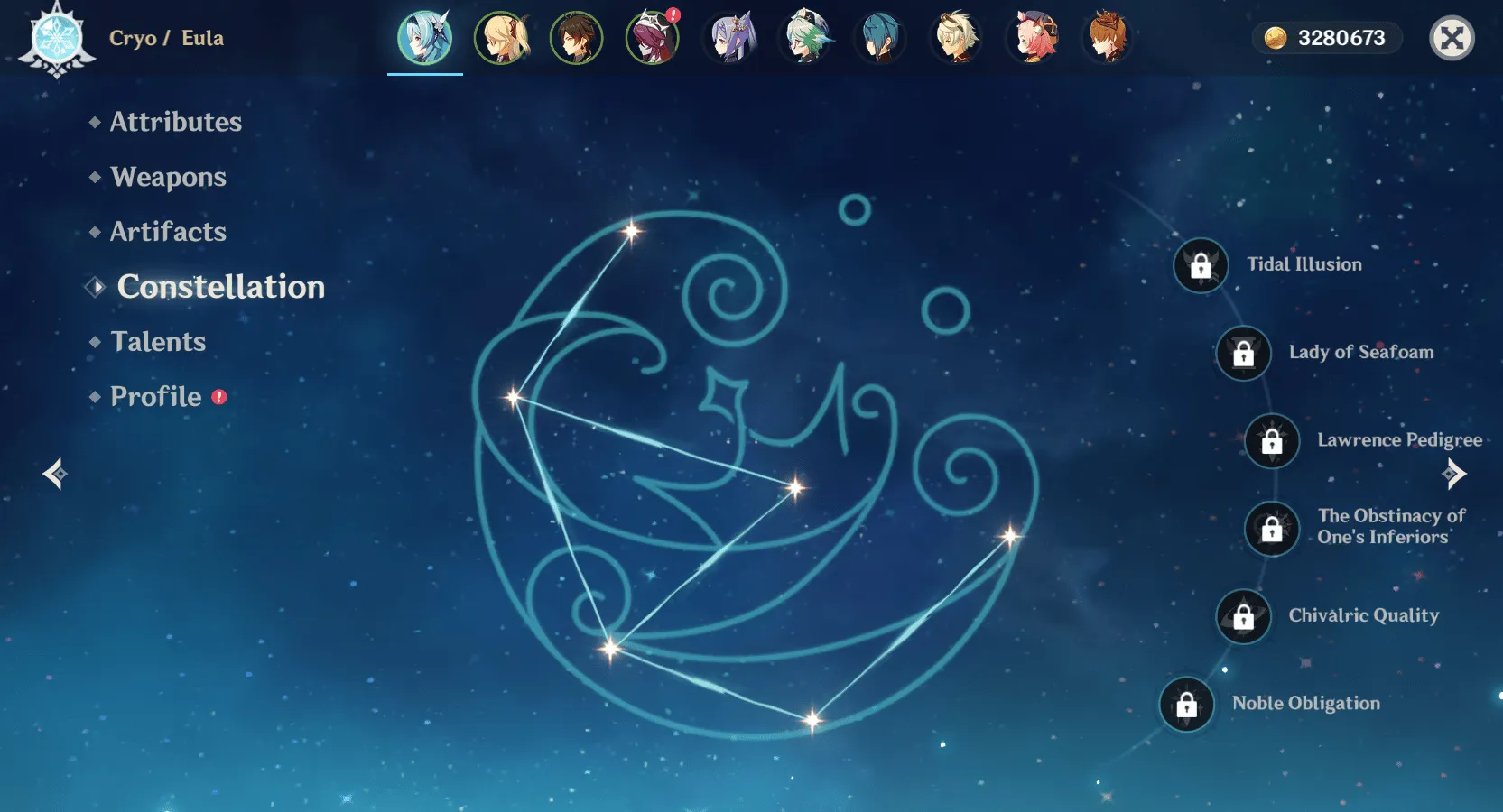 GI1178 Aquila Favonia Keqing Eula Zhongli Rosaria Fischl EU AR50