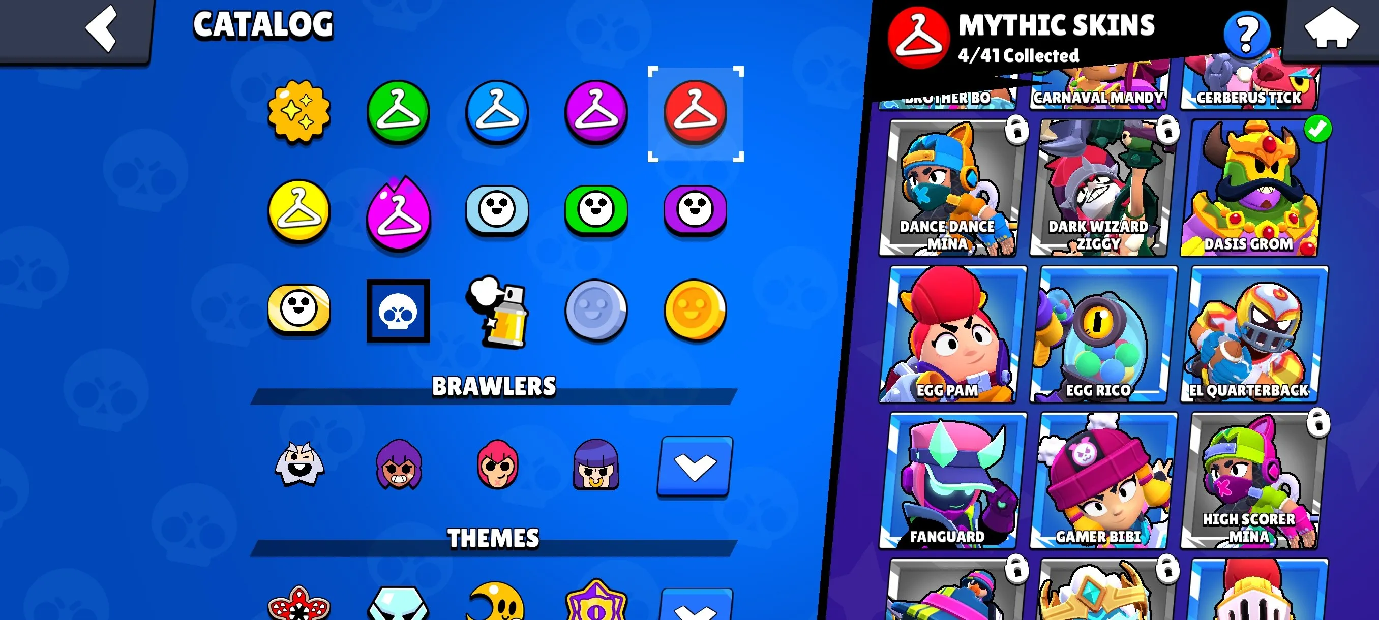 BS1889 24850 Trophies 63 Brawlers 137 Skins 7-11 Strength Hypercharged Shelly Mortis Fang 44 Rare 44 Super Rare 41 Epic 4 