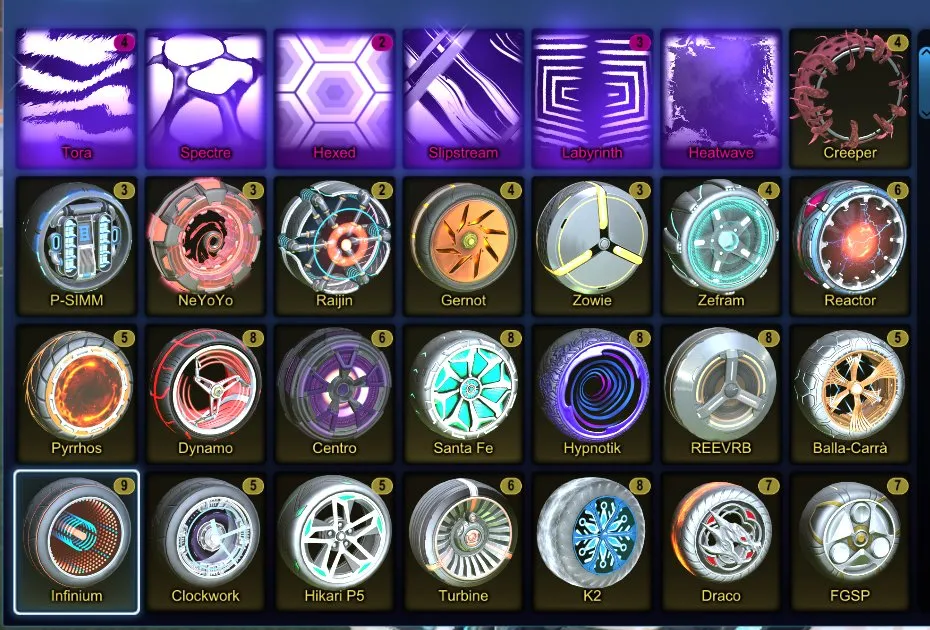 STOCK478 // Fennec, 90 Car Bodies (Titanium White Venom, Lime Merc, Cobalt Hotshot, Sky Blue Paladin), 52 Black Markets (Mainframe, Dissolver, Dueling Dragons), Hypnotik, Draco, Santa Fe, REEVRB, Infinium, Pyrrhos, Heatwave, Trigon, Fire God