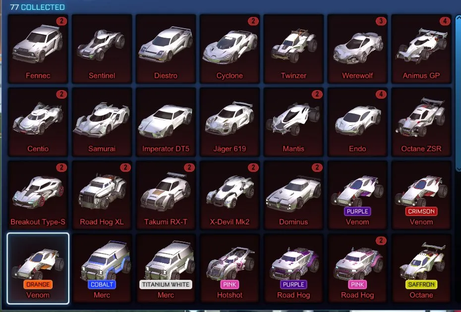 STOCK617 //ACC with Fennec, Anodized Pearl, 30+ Black Markets, Titanium White Dominus, Painted Venoms, Rare Decals and Wheels(K)