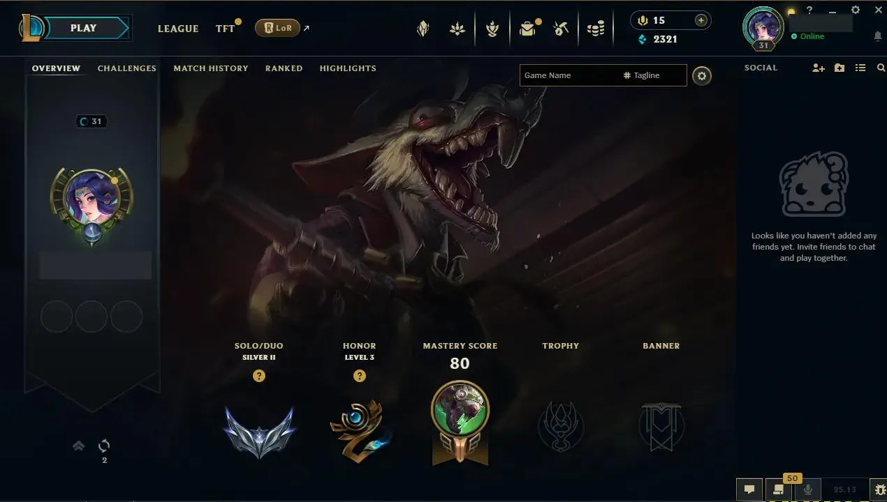 ✨ EUW ⭐ Handlevel  ✨Crime City Twitch ⸱ WR: 89% ⸱ Max LP Gains ⚡ Silver II (4 LP)  🎨 Skins: 1 ♾️ Lifetime Ownership 📧 Full Email Access 👑 High Quality Riot Account #THEHUB