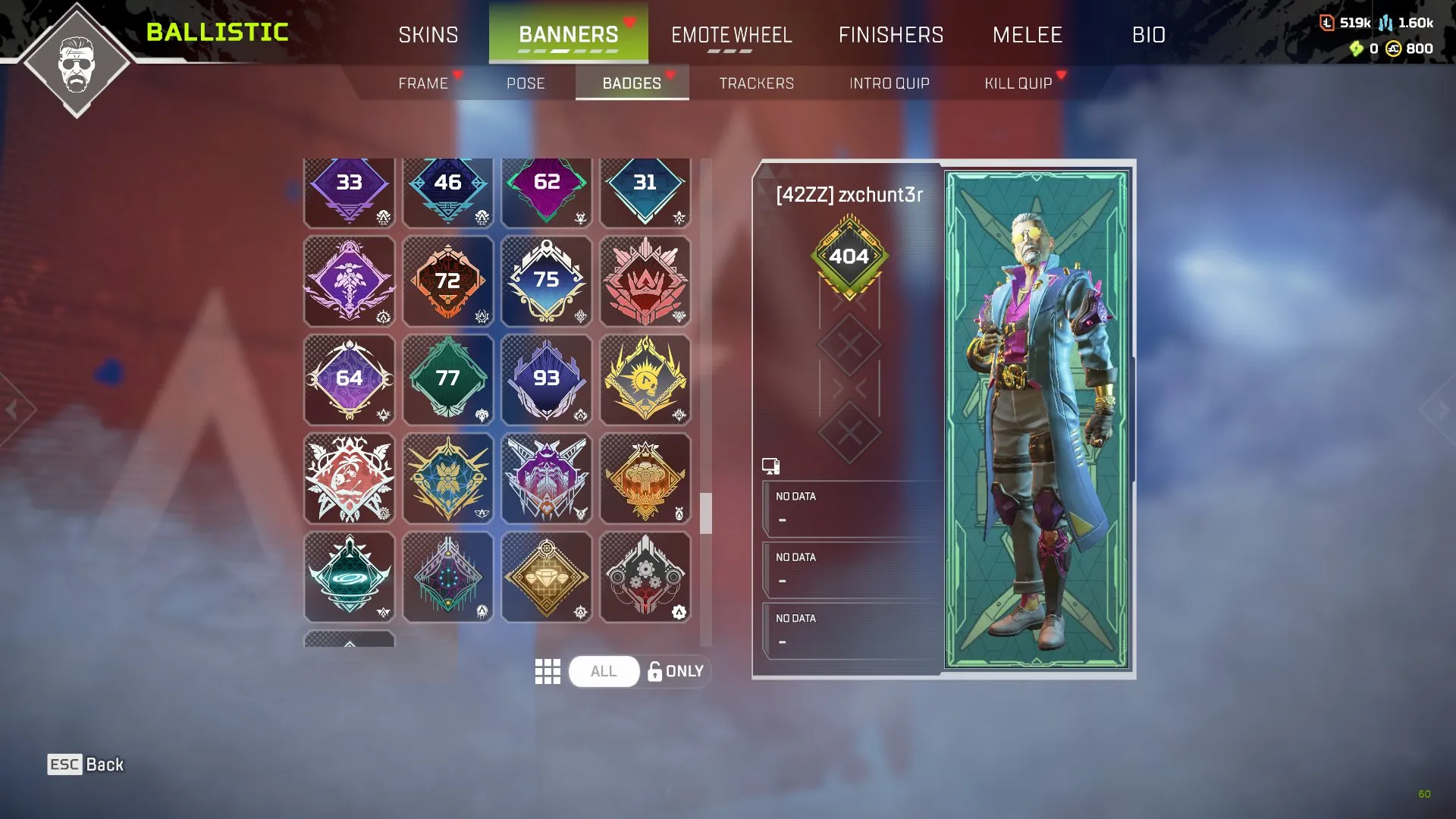 AP444 //7 Masters Badges S4, 898 Level, 223 Legendaries, 2 Relics (Katar, Pathfinder), 800 Coins (K)