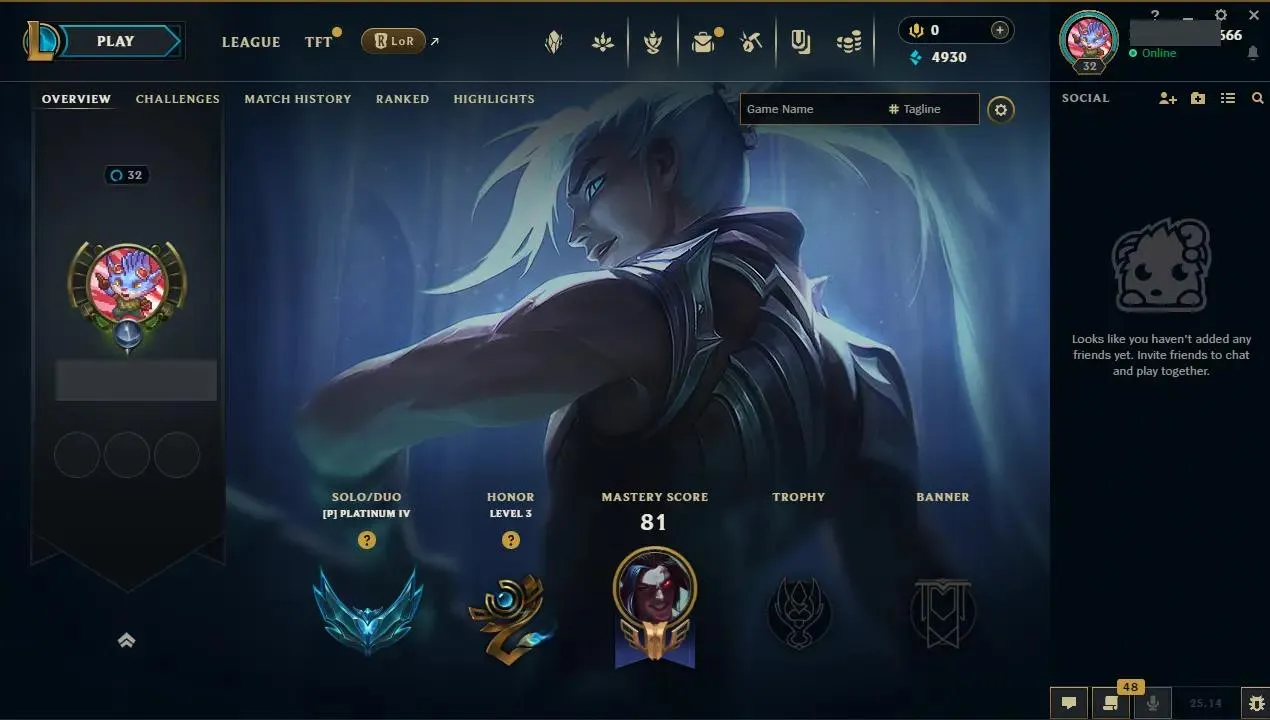 ✨ EUW ⭐ Handlevel ✨ ⚡ Platinum IV ⸱ Placements ⸱ Max LP Gains & MMR  🎨 Skins: 3 ♾️ Lifetime Ownership 📧 Full Email Access 👑 High Quality Riot Account #LWDST
