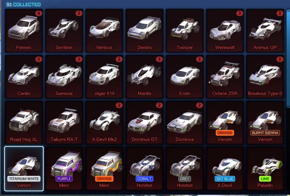 STOCK687 //Fennec, 35 Black Markets, Titanium White Venom, Anodized Pearl, Goop, Truncheon, Masato, Mad Rad (K)