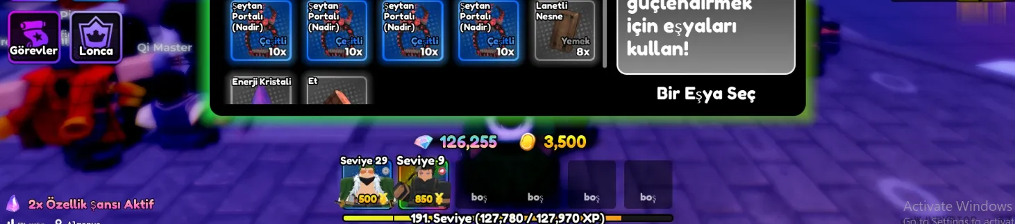 RBL2799 //Level 191 Anime Defenders Account with 126K Gems, Rare Portals and High-Level Characters (K)