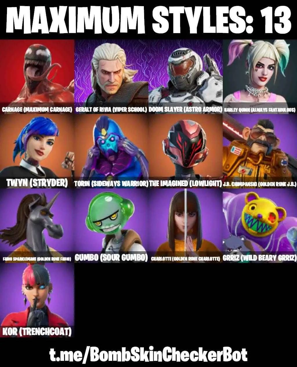 ❤️177 SKINS❤️PAUL ATREIDES❤️SKULL TROOPER❤️GHOUL TROOPER❤️SPIDER-GWEN STACY❤️GHSOT RIDER❤️SPIDER-MAN(NO WAY HOME)❤️MJ❤️SPIDER-MAN❤️BOBA FETT❤️IMPERIAL STORMTROOPER❤️DARTH VADER❤️POISON IVY❤️BRIANIAC❤️TOY TROOPER❤️PLASTIC PATROLLER❤️NATHAN DRAKE❤️SCOUNDREL❤️