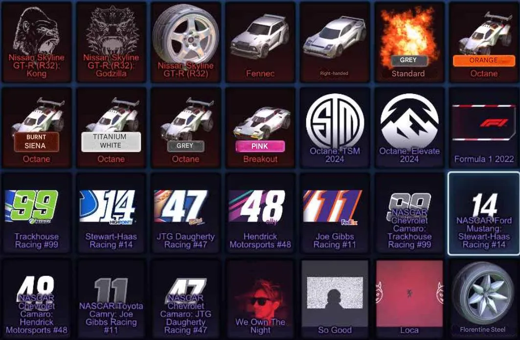 STOCK818 //Skyline R32 Fennec Octane Set with Black Markets & Premium Decals (K)