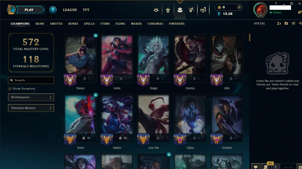 🏆 Mena New Season⌛ Platinum 2 🚀  level 371⌛160 Champ 💯 +100 SKIN 🚀+12 k Blue Essence 🏆 Recovery Info ✅ 