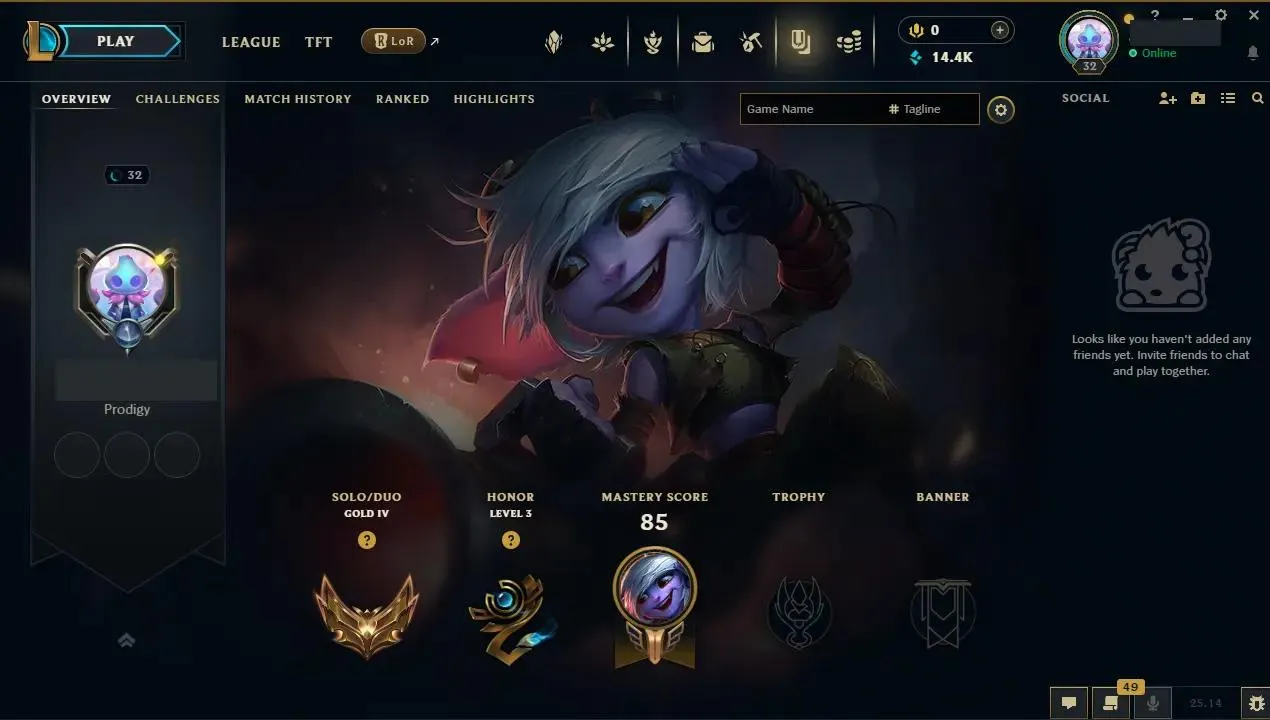 🌍EUW🛡️Handlevel ✨WR: 88%🔥Max LP Gains ⚡Gold IV (66 LP)♾️Lifetime Ownership📧Full Email Access
