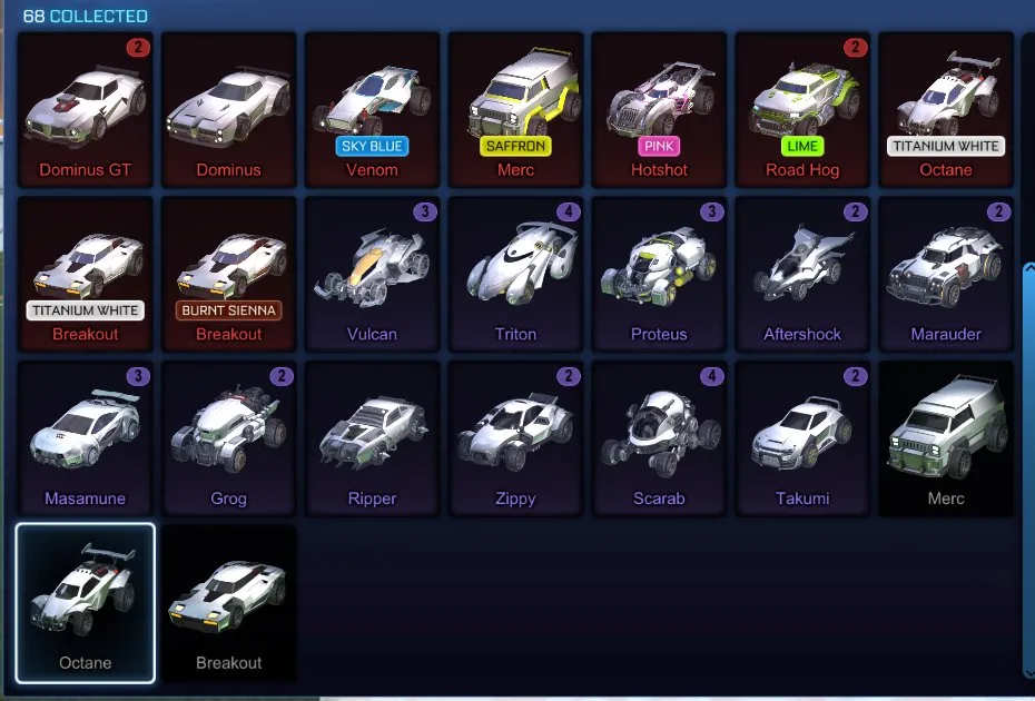 STOCK474 //TW Octane, 100+ Import Chests, 35+ Black Markets, Titanium White Breakout, High-End Wheels & Painted Cars (K)