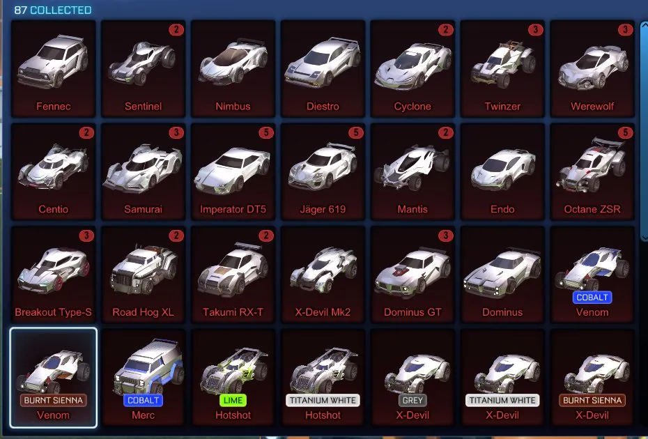 STOCK661 //Purple & Orange Octane, Fennec, 100+ Exotic Drops, Titanium White Cars, Anodized Pearl, Poly Pop, Sub-Zero (K)