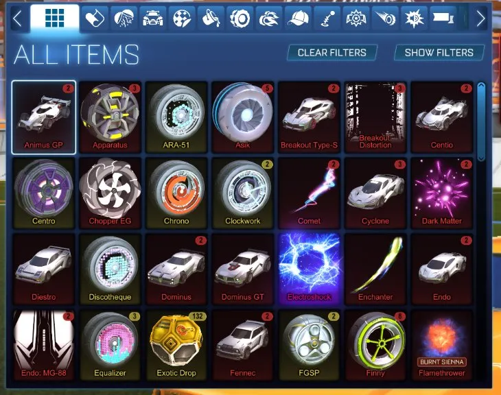 STOCK676 //Fennec, Titanium White Paladin, 400+ Drops, Many Painted Bodies and Black Market Goal Explosions (K)