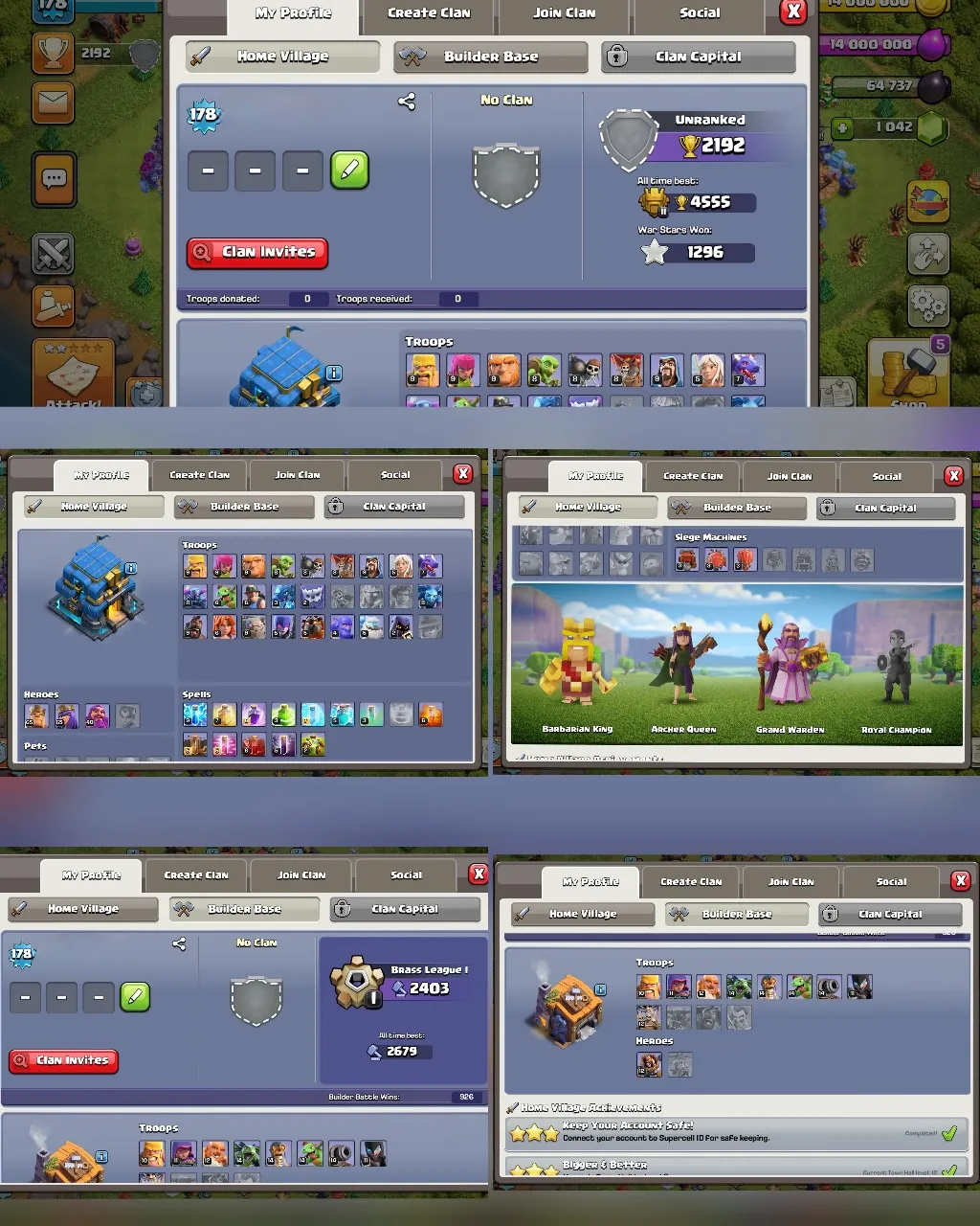 C015 TH12 FULL MAX - XP178 - 1,027 GEMS - CN 1,000 GEMS - BK65 SKIN PIXEL KING - AQ65 FA17 - GW40 - BM12