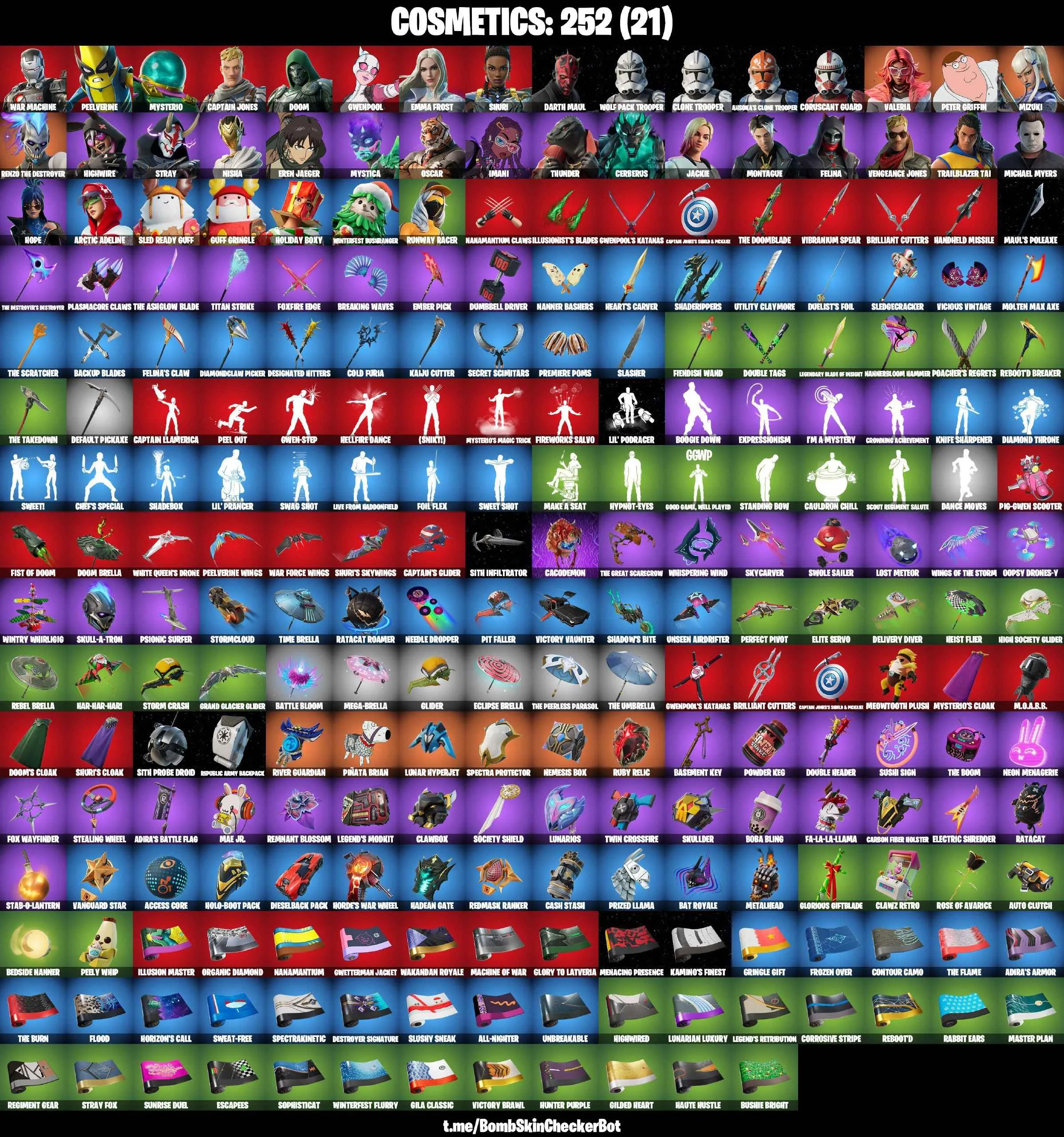 ❤️39 SKINS❤️WOLF PACK TROOPER❤️CLONE TROOPER❤️AHSOKAS CLONE TROOPER❤️CORUSCANT GUARD❤️DARTH MAUL❤️EREN JAEGER❤️MICHAEL MYERS❤️HOPE❤️NISHA❤️OSCAR❤️CAN PLAY ON PSN❤️XBOX❤️PC❤️NINTENDO❤️MOBILE❤️900 VBUCKS❤️FULL EMAIL ACCESS❤️