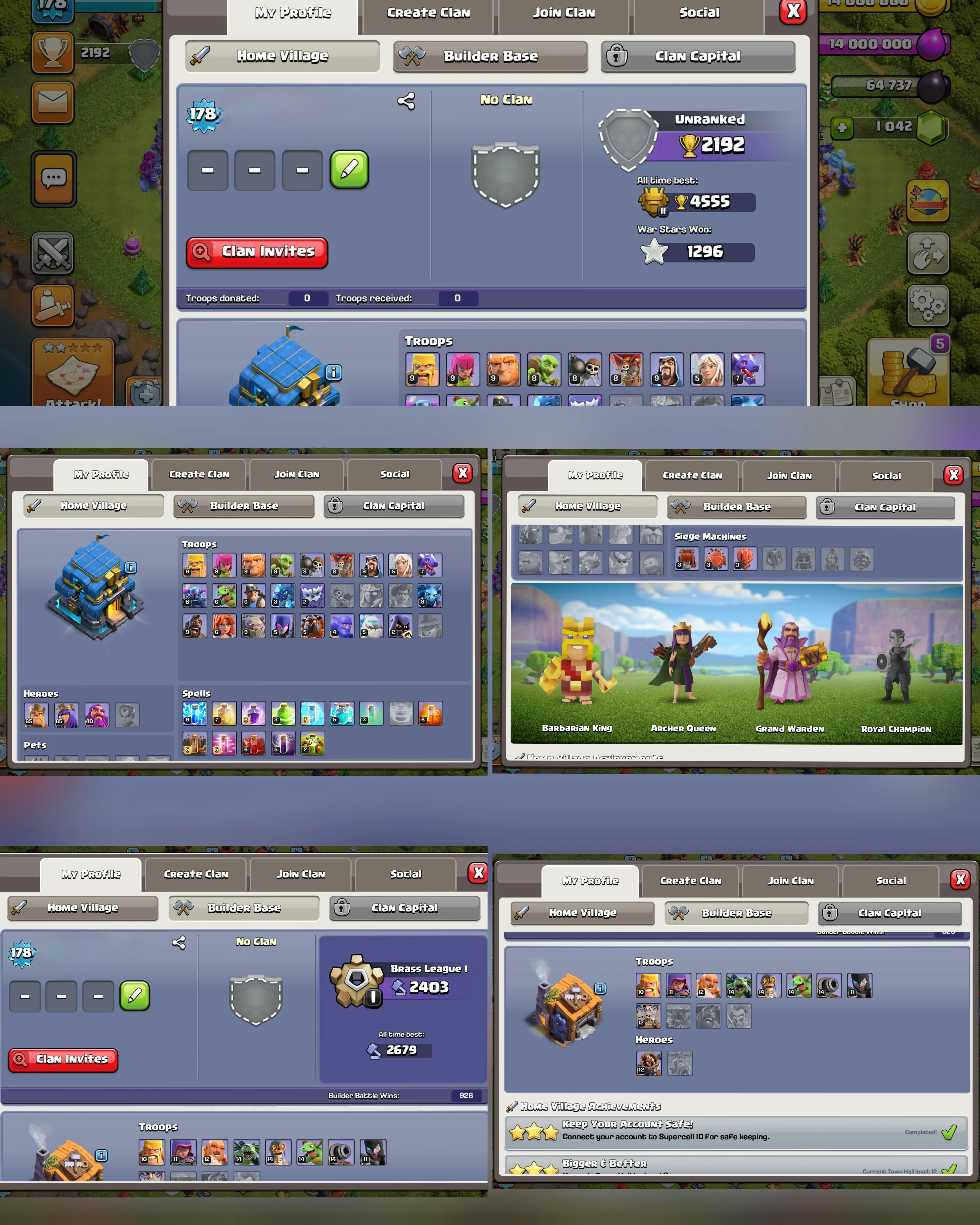 C015 TH12 FULL MAX - XP178 - 1,027 GEMS - CN 1,000 GEMS - BK65 SKIN PIXEL KING - AQ65 FA17 - GW40 - BM12