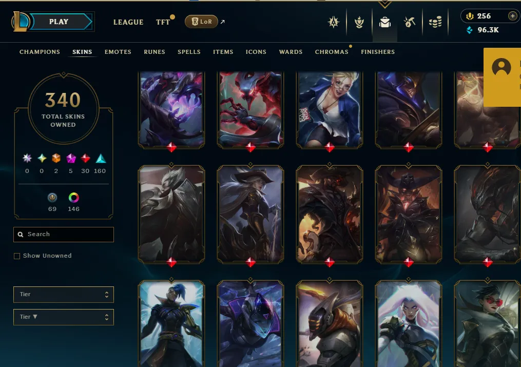 👑(NA) EMEARLD(SOLQ+FLEX) 🚀340 SKIN⚡96.3K BE