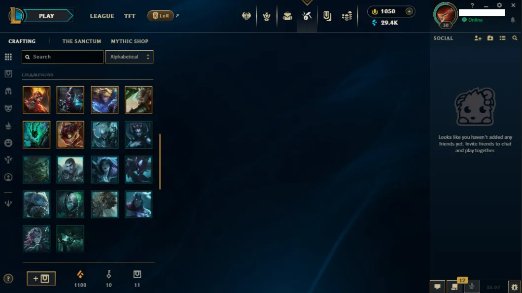 🌎EUNE🏆Ranked Ready✅HandMade⭐️1050RP⭐untouchable Loot 4🔥Skins in loot❄️+29K BLue ✅Full Recovery Info✅️Unverified Email🚀instant delivery