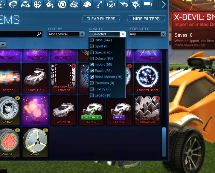 STOCK991 //Imperator DT5 Samurai Santa Fe Octane ZSR Imperator 150+ Black Market Exotics Imports (K)