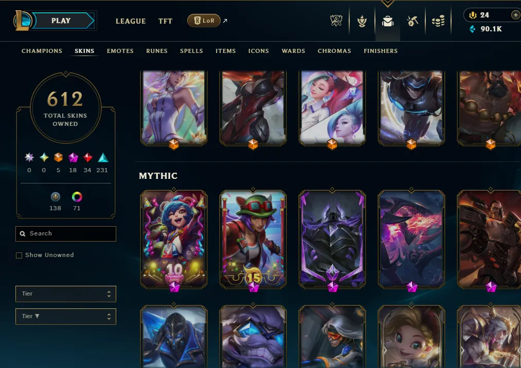 👑(EUW) PLATINUM III 51LP (SUPER HIGH ELO) 🚀612 SKIN