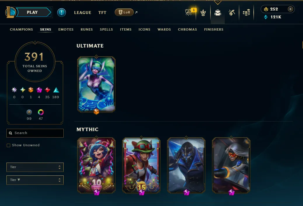 👑(EUW) SILVER II(100% WR, SUPER HIGH ELO) 🚀391 SKIN