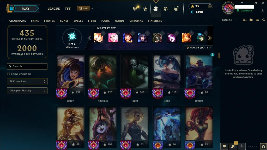🏆EUW [SE15] Unranked 🚀  level 548 🔥Full Champ 🔥 511+ Skins (103 loot)🔥Mythic Essence 1580 🔥Full Recovery Info