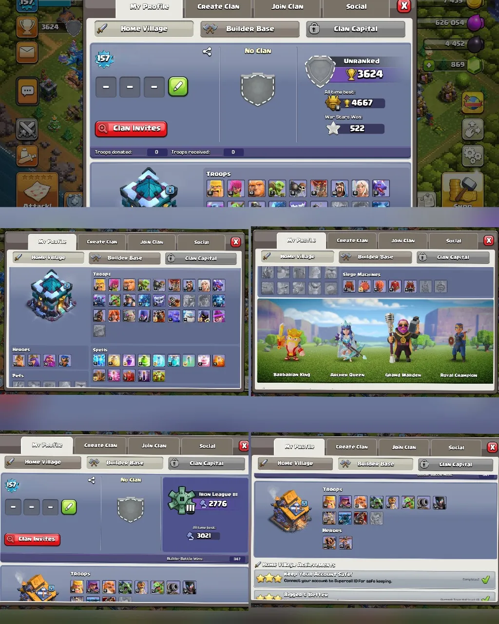 C054 TH13 PIXEL SCENERY - XP157 - 869 GEMS - CN 0 GEMS - BK52 SKIN2 GG14 SB1 - AQ62 SKIN ICE QUEEN FA12 - GW32 SKIN PARTY WARDEN