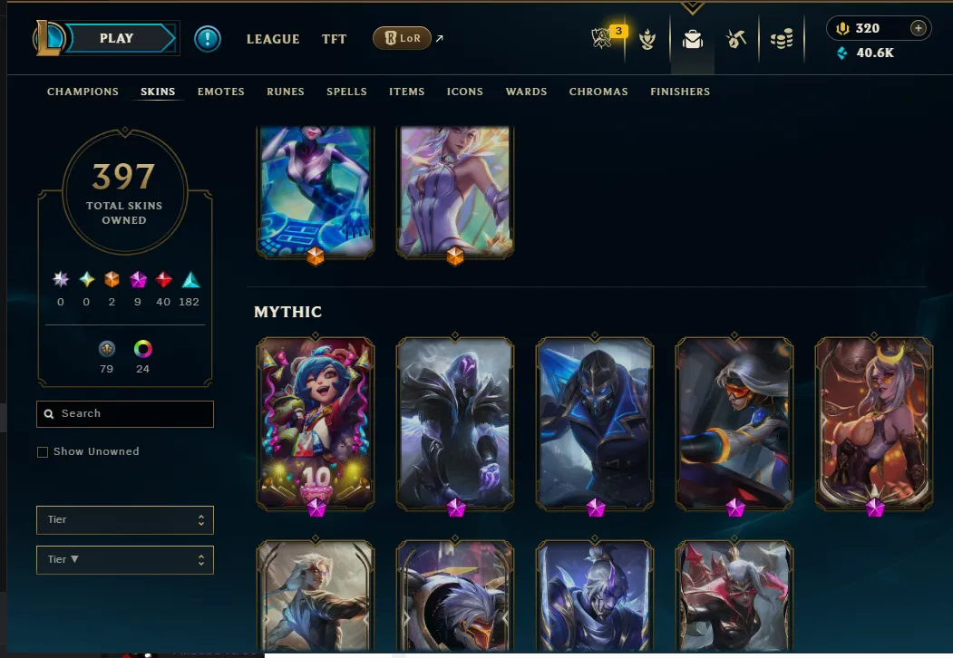 👑(EUW) UNRANKED ( HIGH ELO ) 🚀397 SKIN