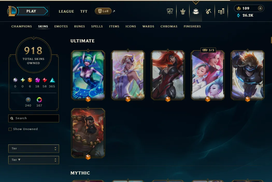 👑(EUW) GOLD IV (100% WR, HIGH ELO) 🚀900+ SKIN