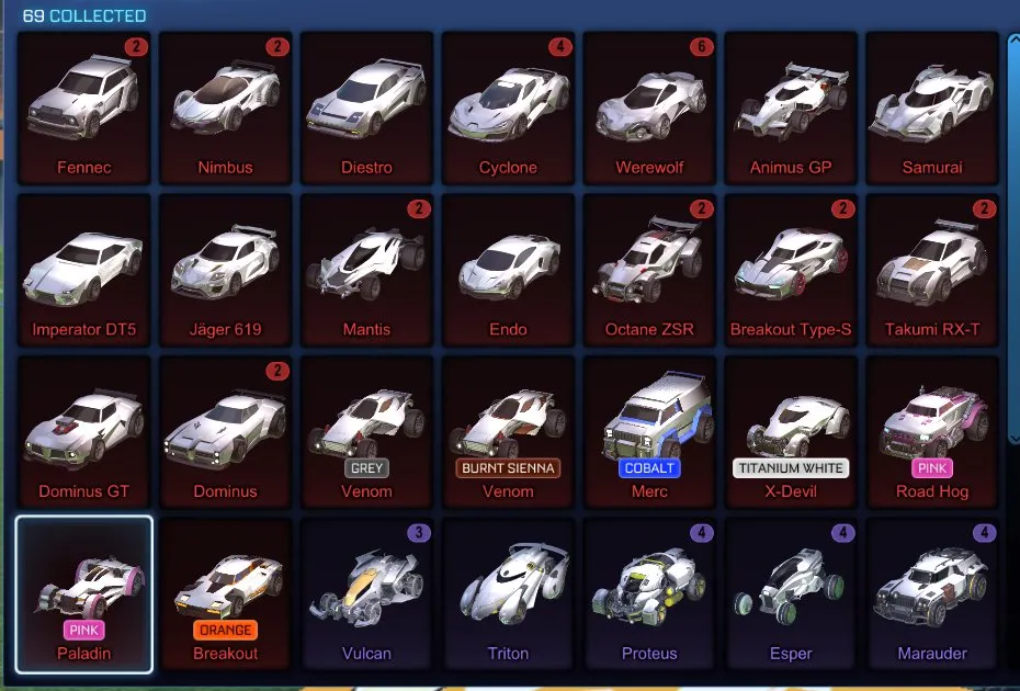 STOCK778 //Fennec, Dominus, Titanium White X-Devil, Painted Venom & Road Hog, 30+ Black Markets, 90+ Exotic (K)