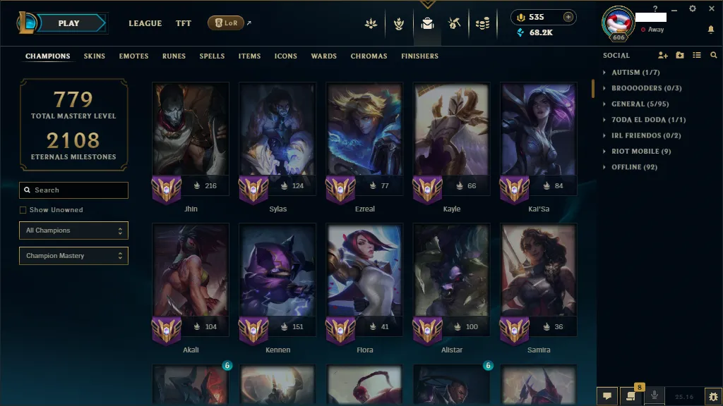 🏆 EUNE New Season⌛ Master 4 +50 LP 🚀  level 606⌛FULL Champ 💯 +236 SKIN🚀+60 k Blue Essence 🏆 Recovery Info ✅ 