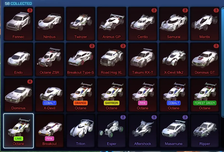 STOCK723 //Purple BM Decals, Fennec, Dominus, 250+ Exotics/Imports (K)
