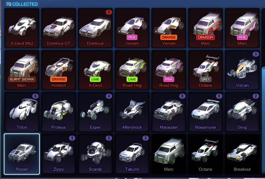 RL894 //Dominus, Endo, Fennec, 40+ Cars, Painted Variants, Premium Wheels & Goal Explosions (K)