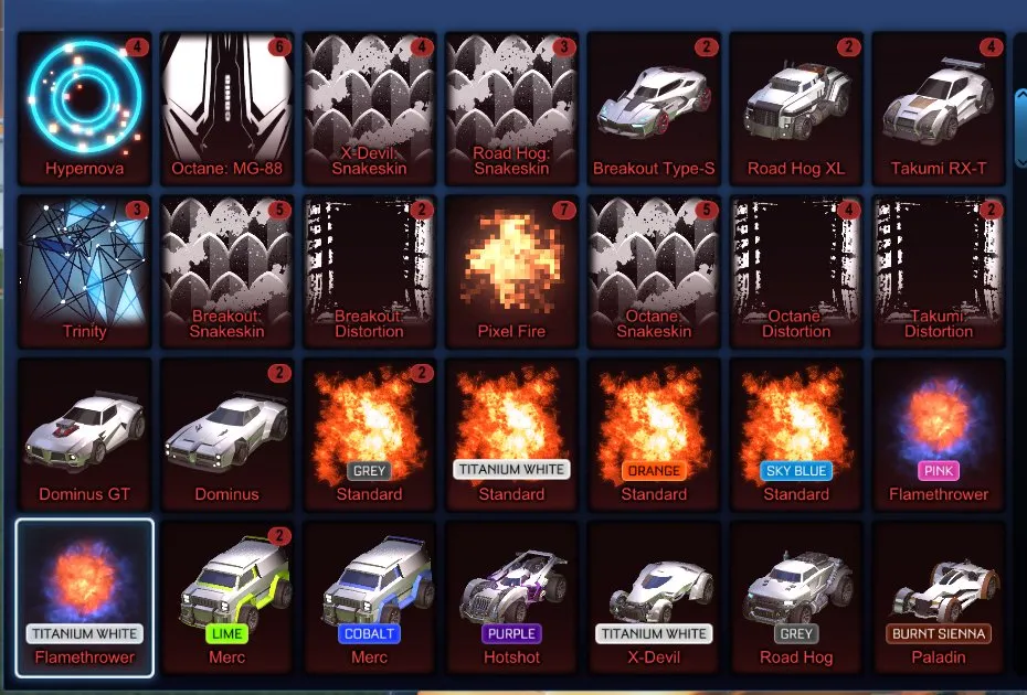 STOCK630 //Fennec, Titanium White Standard Boost, 130+ Exotic Drops, Painted Cars and Decals (K)