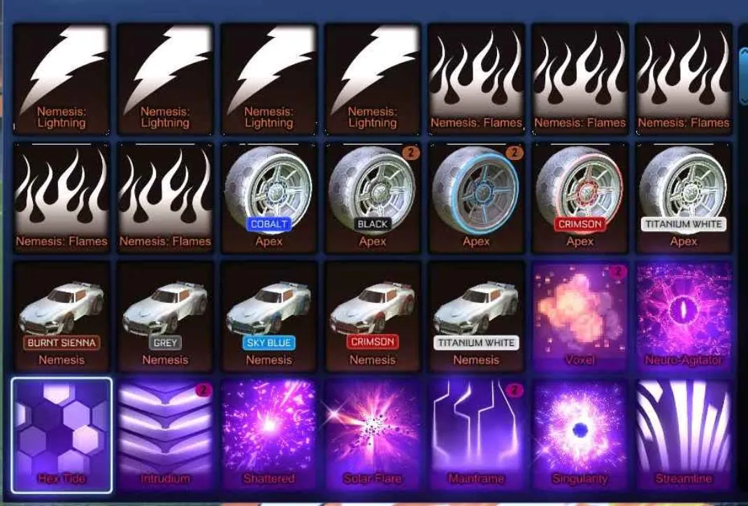 STOCK821 // TW Octane & Fennec with TW / Black Tactical Nuke, TW Apex, Fire God, Mainframe, Dissolve (K)