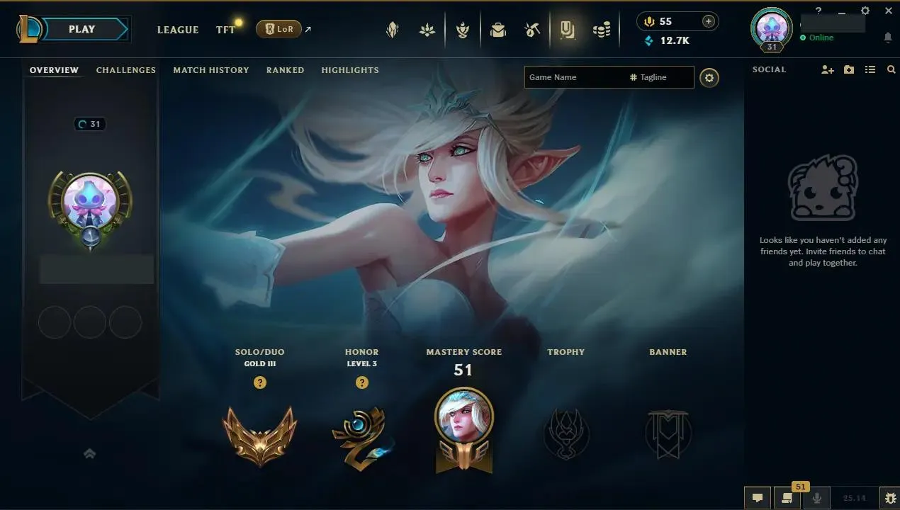 🌍EUW🛡️Handlevel ✨WR: 83%🔥Max LP Gains ⚡Gold III (62 LP)♾️Lifetime Ownership📧Full Email Access
