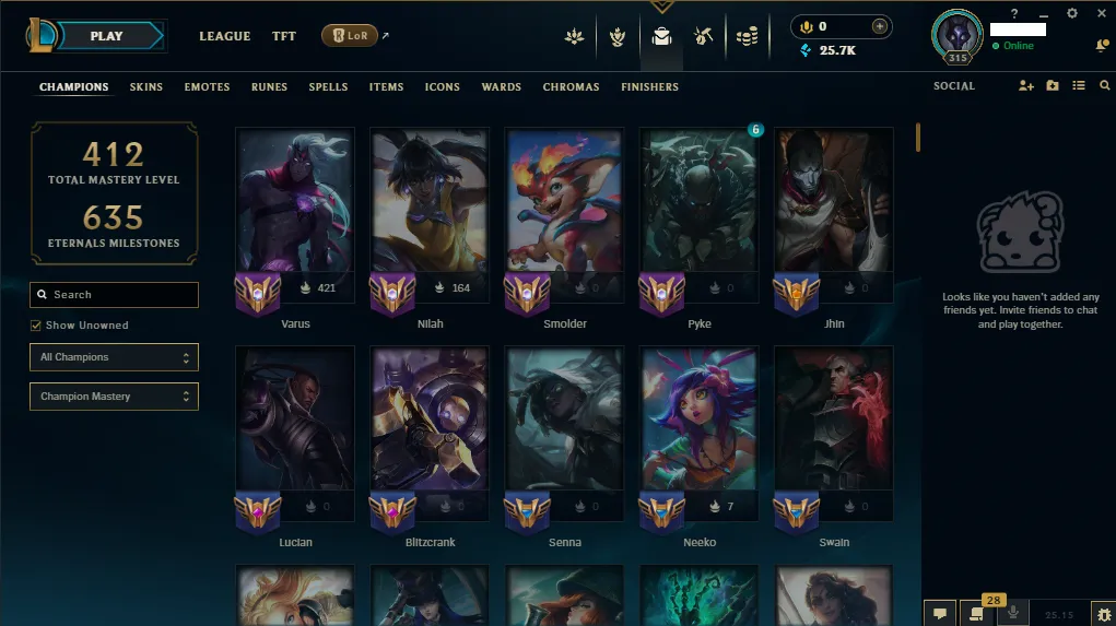🏆 EUW New Season⌛ Platiunm 2 🚀  level 315  💯 110 Champ +68 (Loot 32) SKIN 🏆 Recovery Info ✅ 
