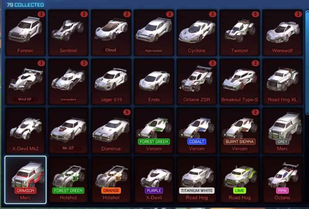 STOCK812 //Fennec, Titanium White Road Hog, Black Market Goal Explosions, 250+ Exotic/Import Items (K)