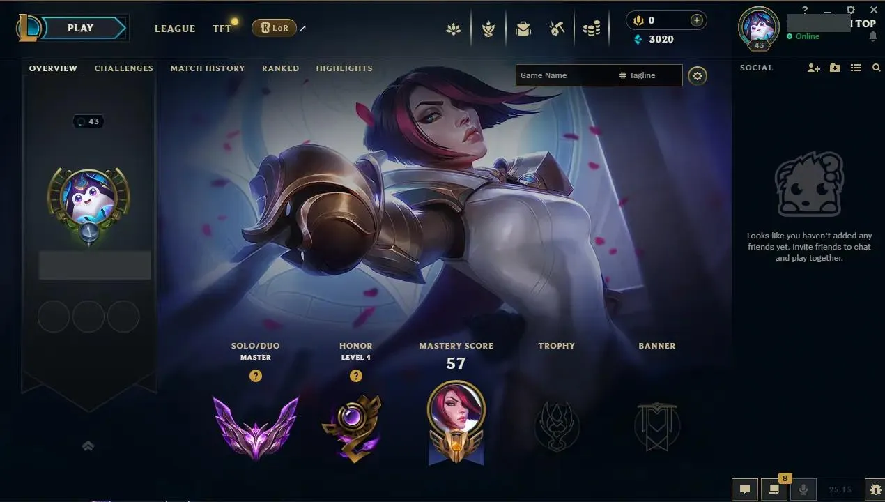 🌍 EUW ⚡ Master I (18 LP)✨ WR: 72% 🔥Good LP Gains & Solid MMR ♾️ Lifetime Ownership 📧 Full Email Access #X437