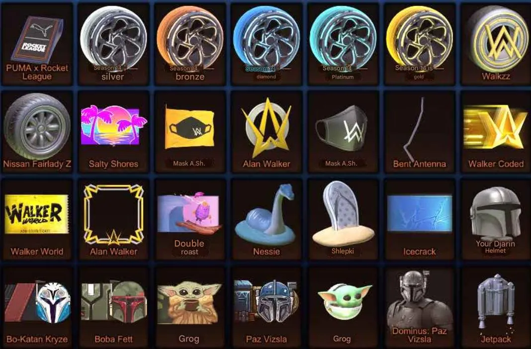 RL989 //Fennec, Black Market Decals, Season 14 Wheels, Marvel & Alan Walker Cosmetics, Many Banners and Toppers (K)