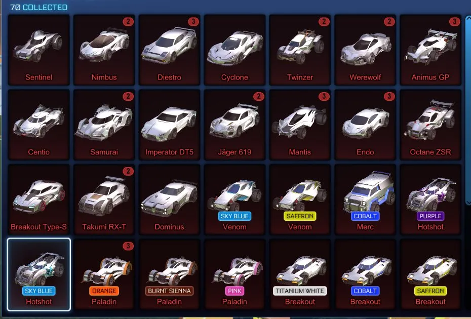 STOCK700 //Dominus, Imperator, Endo, Sentinel, Nimbus, Werewolf, Animus GP, Centio, Samurai, Octane ZSR + 40 Black (K)