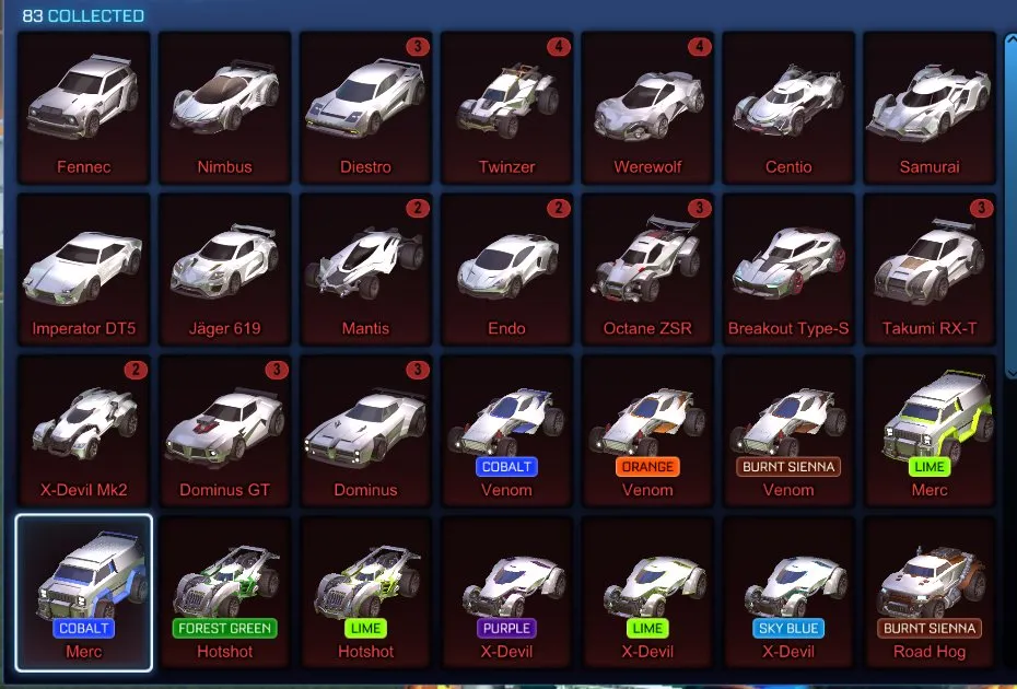 STOCK619 //Mad Rad, Fire God, Dueling Dragons, Electroshock, Fennec, Nimbus, Endo, Werewolf, Centio, Samurai (K)