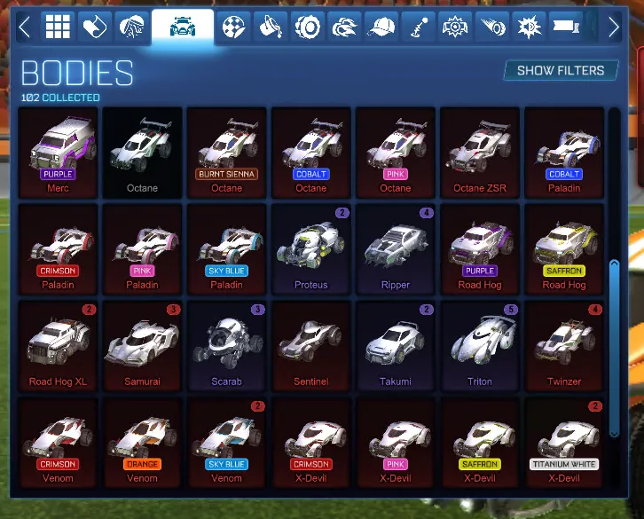 STOCK915 // Fennec Octane Blurred Night Octane ZSR 50+ Bodies 30+ Boosts 100+ Wheels All Items PC Level 1 (K)