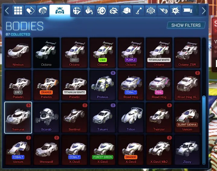 RL786 //TW Octane, Fennec, 150+ Exotic Chests, 87 Bodies Including Titanium White Merc & Octane, Special Skins (K)