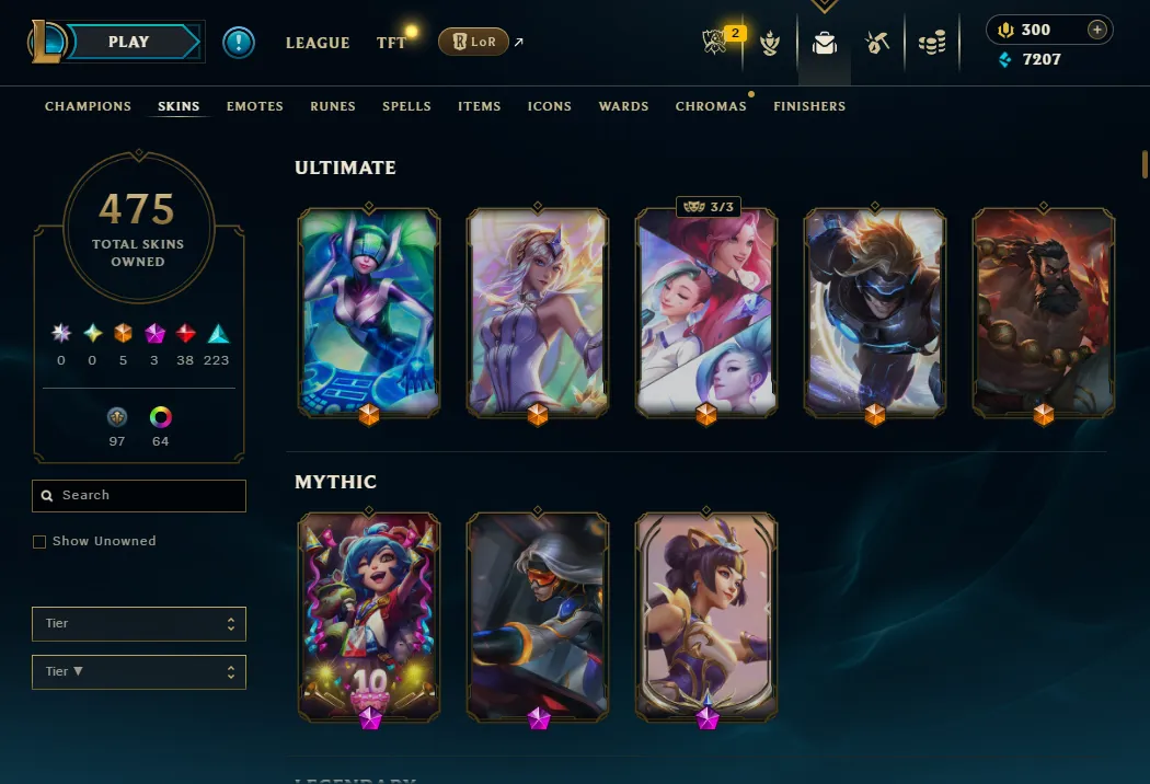 👑(EUW) SILVER III(100% WR, SUPER HIGH ELO) 🚀475 SKIN