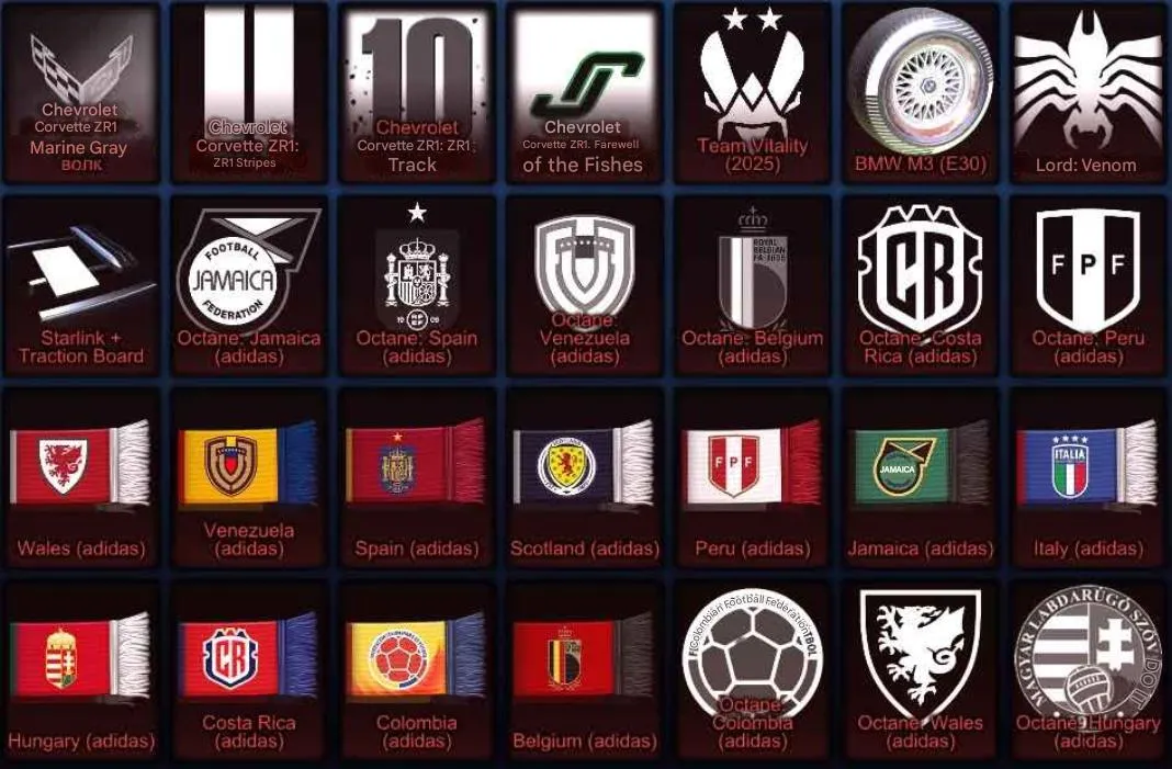 RL973 //3 Fennec, Nemesis Set, Corvette ZR1, BMW M3, Tesla Cybertruck, Tsunami Beam, Magic Rocket, Tachyon (K)