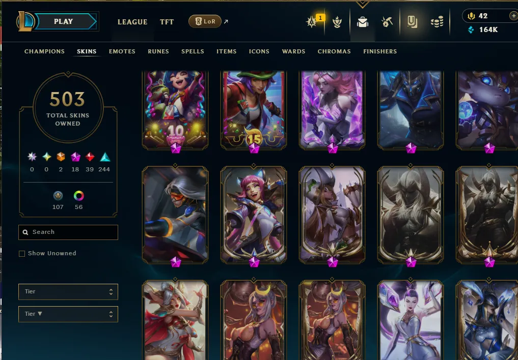 👑(EUW) UNRANKED (SUPER HIGH ELO) 🚀503 SKIN