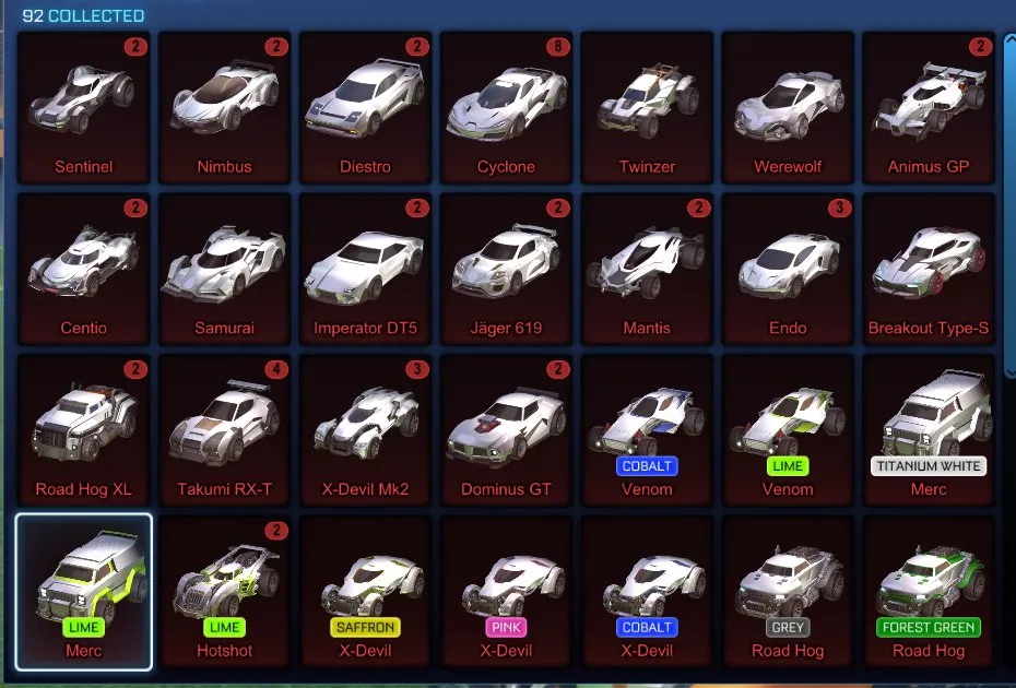 STOCK851 //Imperator DT5, Samurai, Titanium White Merc, 40+ Black Market Decals, Painted Venom & X-Devil, 90+ Cars (K)